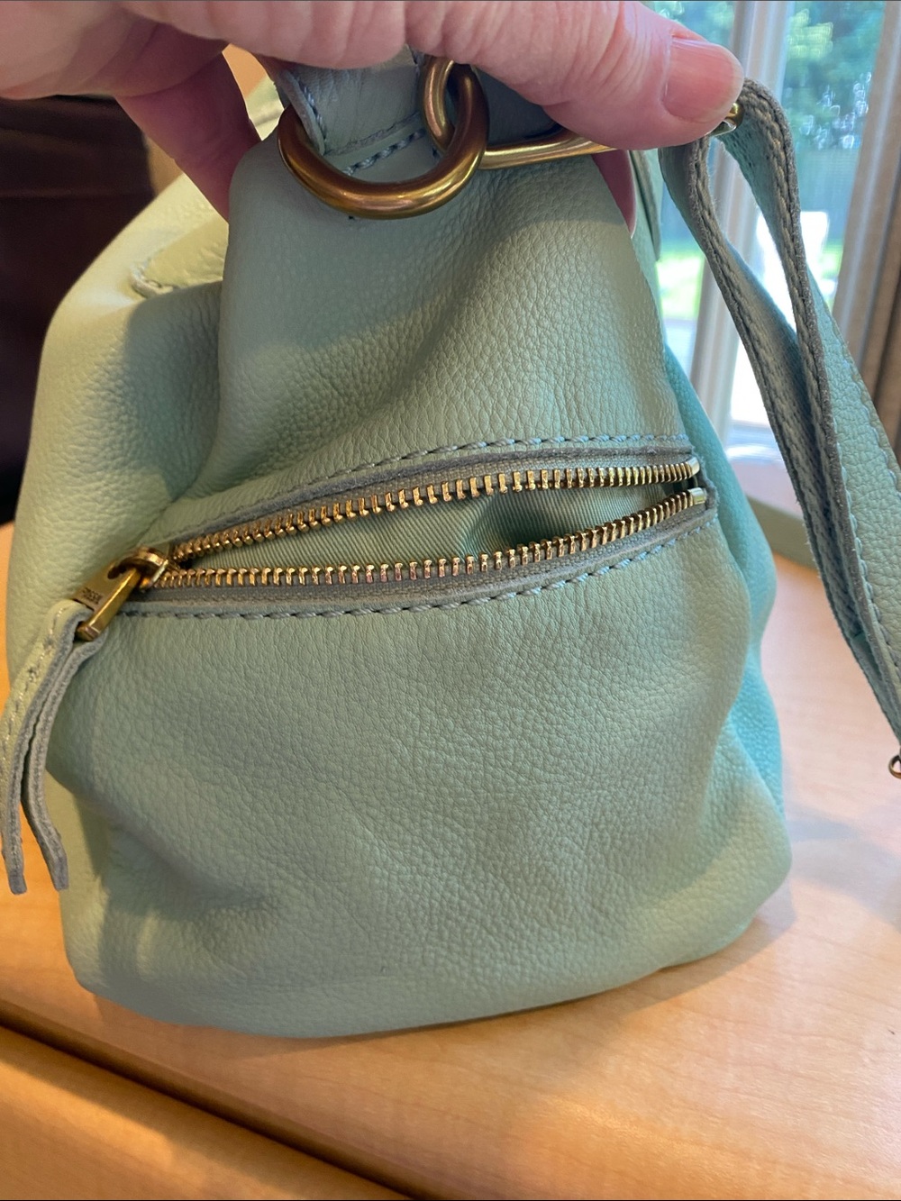 FOSSIL Mint Leather Satchel - Picture 3 of 5
